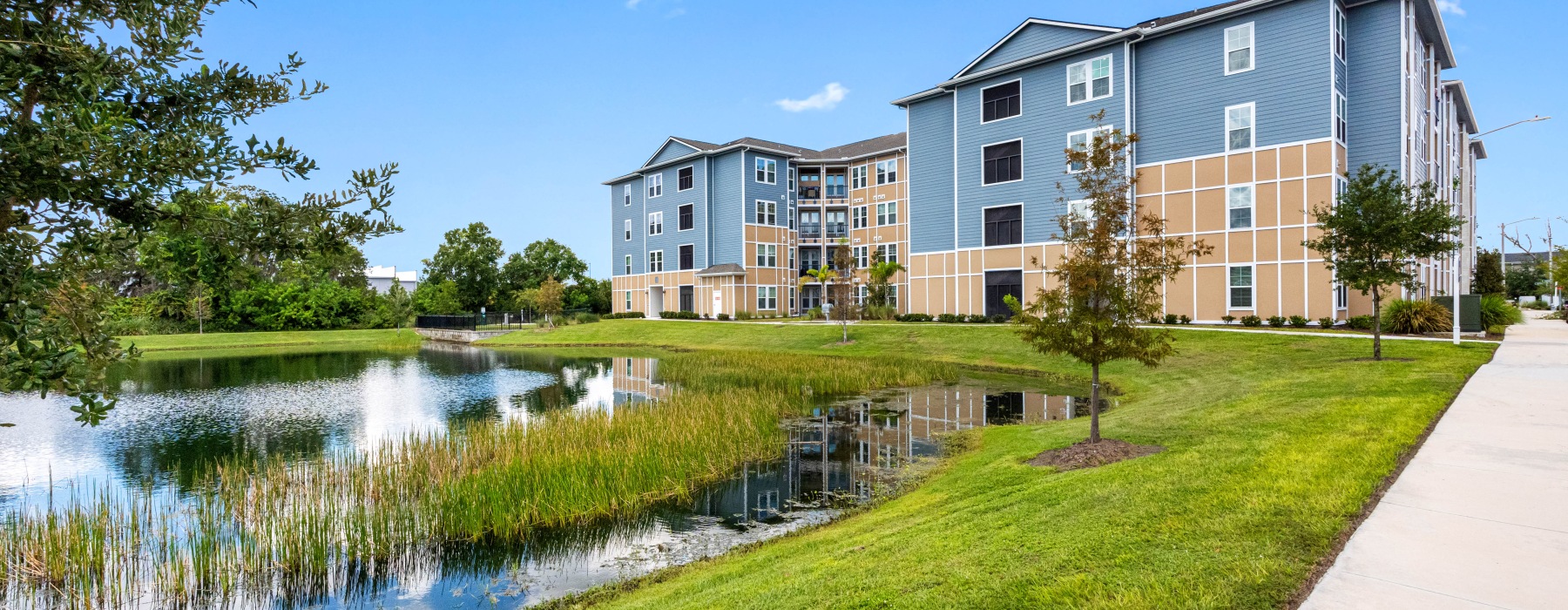 lakeside apartment building