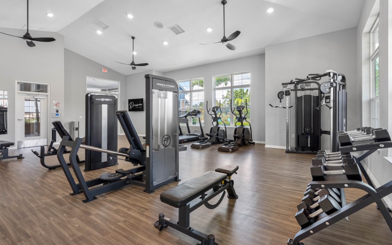 fitness center with equipment
